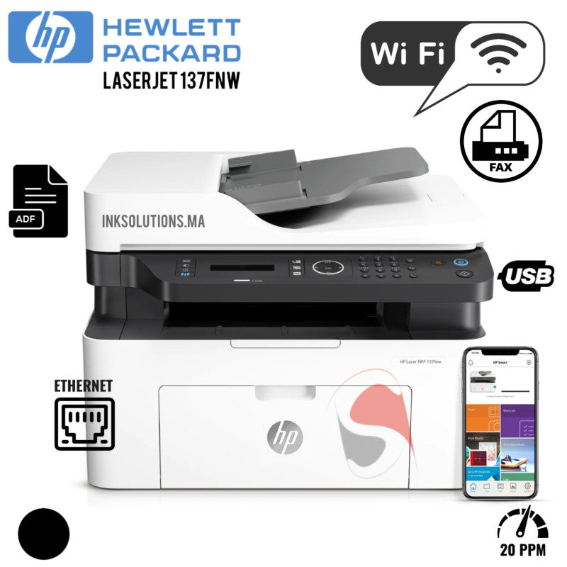 IMPRIMANTE MUTLIFONCTION LASERJET HP PRO 137fnw